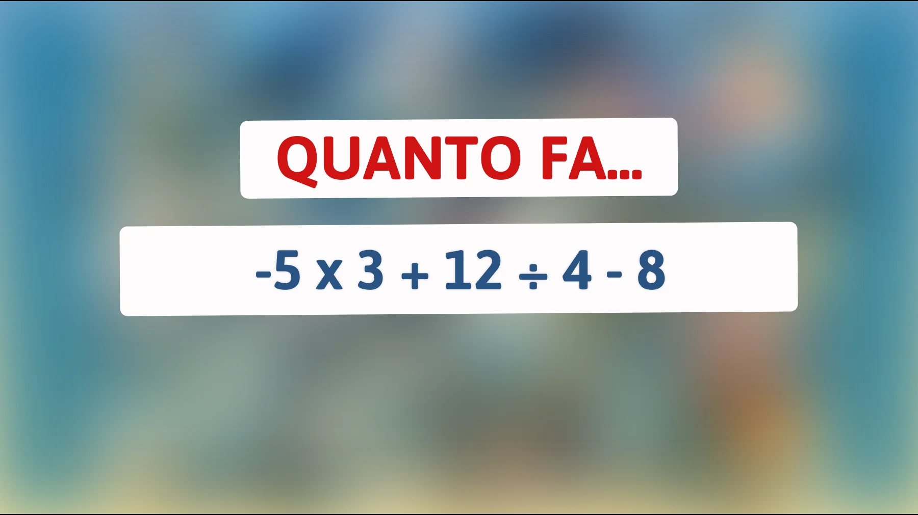 "Svelato il calcolo che solo il 5% della popolazione riesce a risolvere: sei tra la mente geniali?""