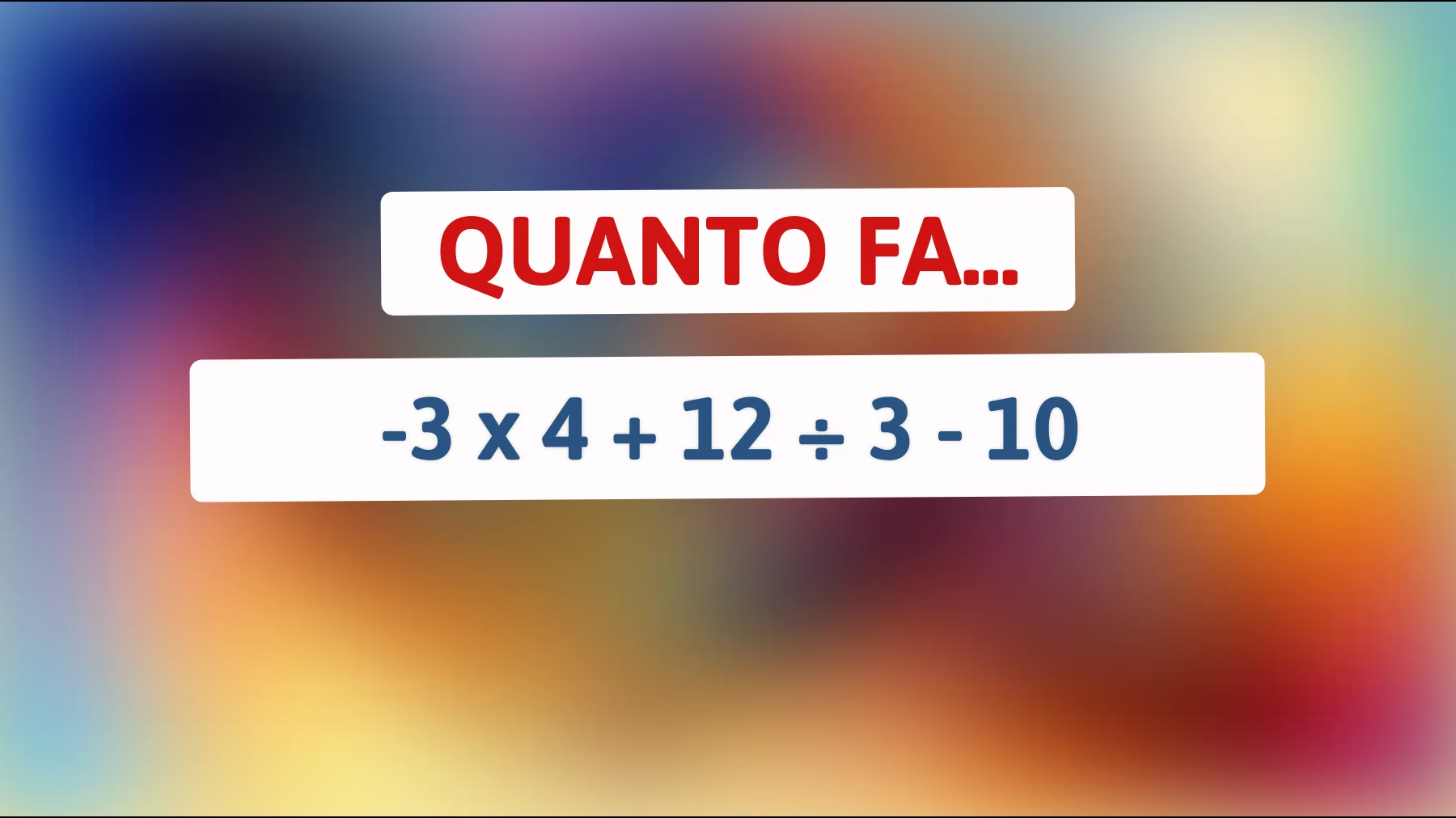 Questo indovinello matematico inganna il 99% delle persone: riesci a risolverlo?"
