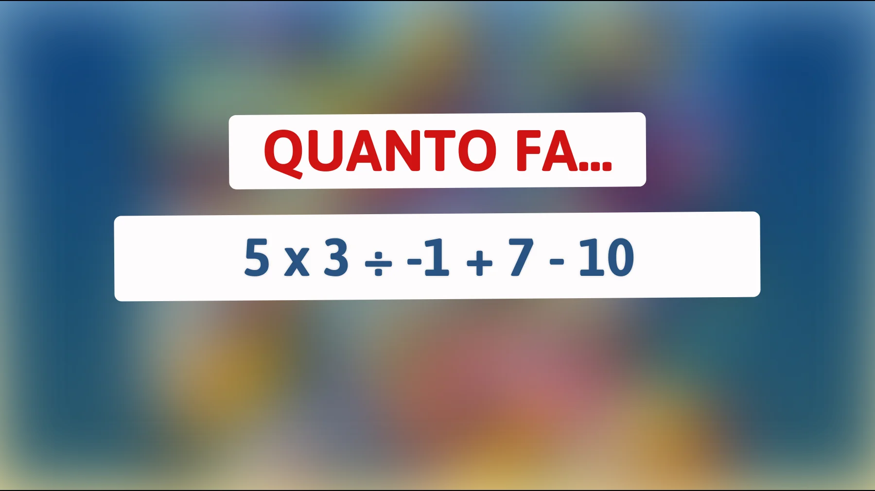 Riesci a risolvere l'enigma matematico che sfida le menti più brillanti? Scopri se sei tra i pochi geniali!"
