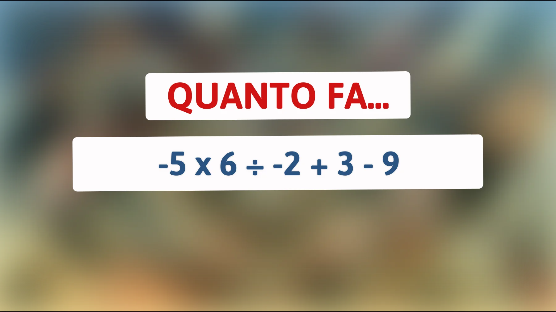 Scopri se sei davvero un genio risolvendo questo semplice calcolo: solo il 5% delle persone indovina!"