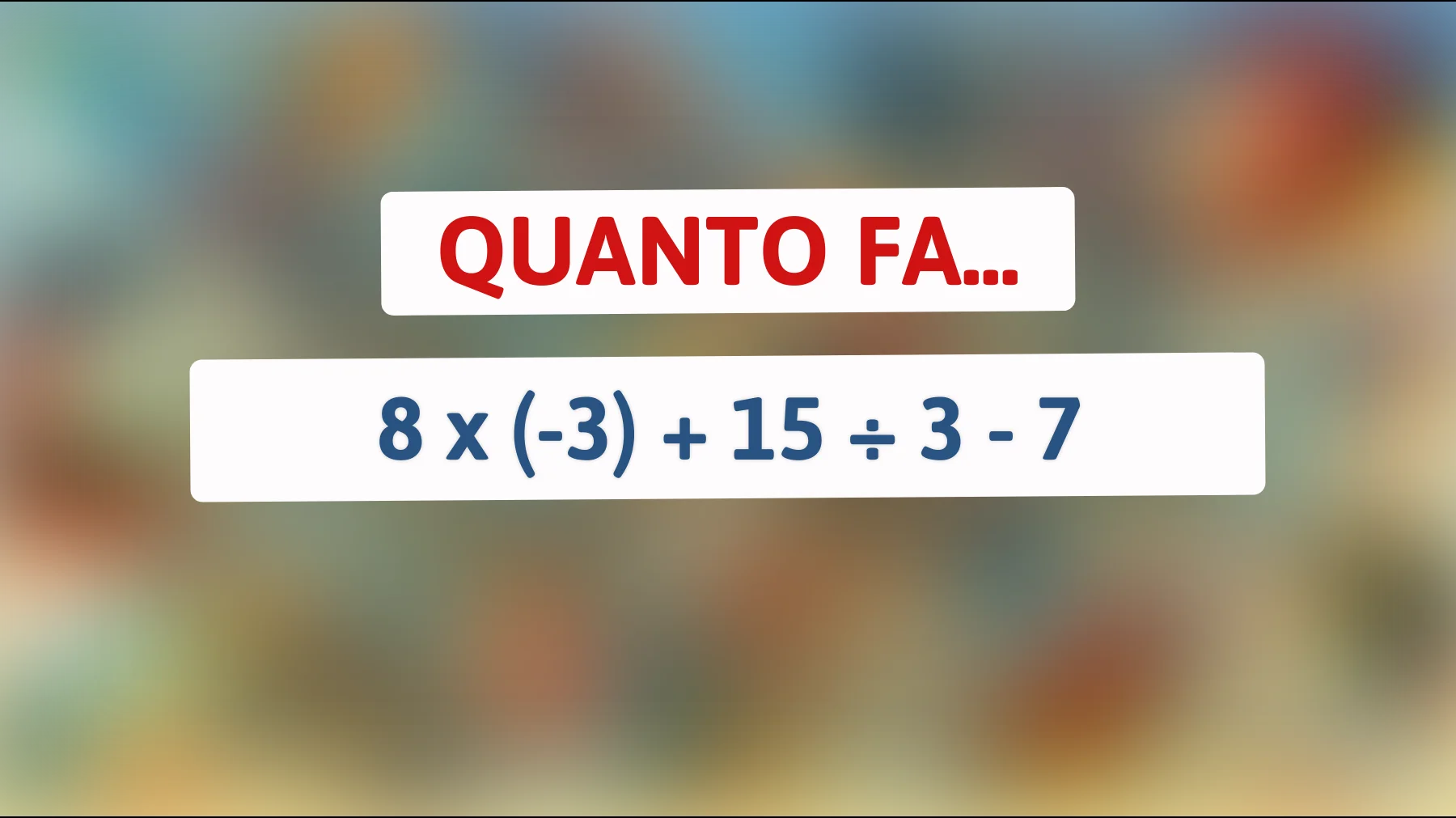 Scopri se sei tra le menti più intelligenti: Riesci a risolvere questo indovinello matematico impossibile?"