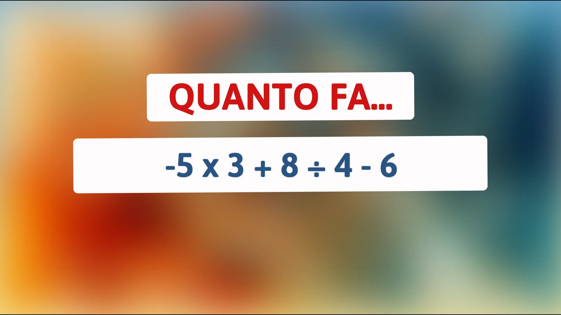 Sfida te stesso con questo indovinello matematico che solo le menti più brillanti riescono a risolvere! Sei tra i pochi che possono farcela?"