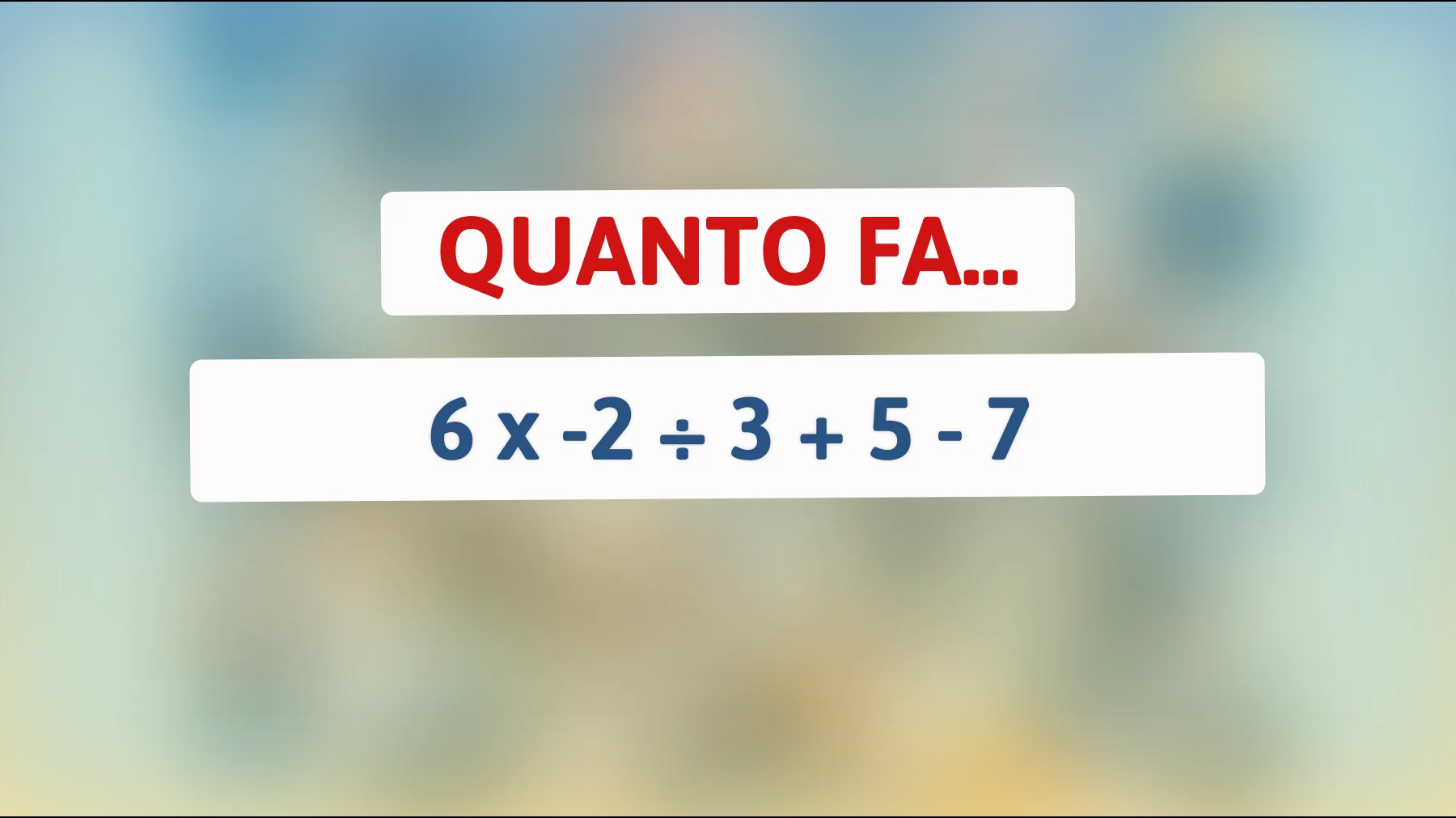 Solo le menti più brillanti sapranno rispondere a questa sfida matematica: sei pronto a mettere in gioco la tua intelligenza?"