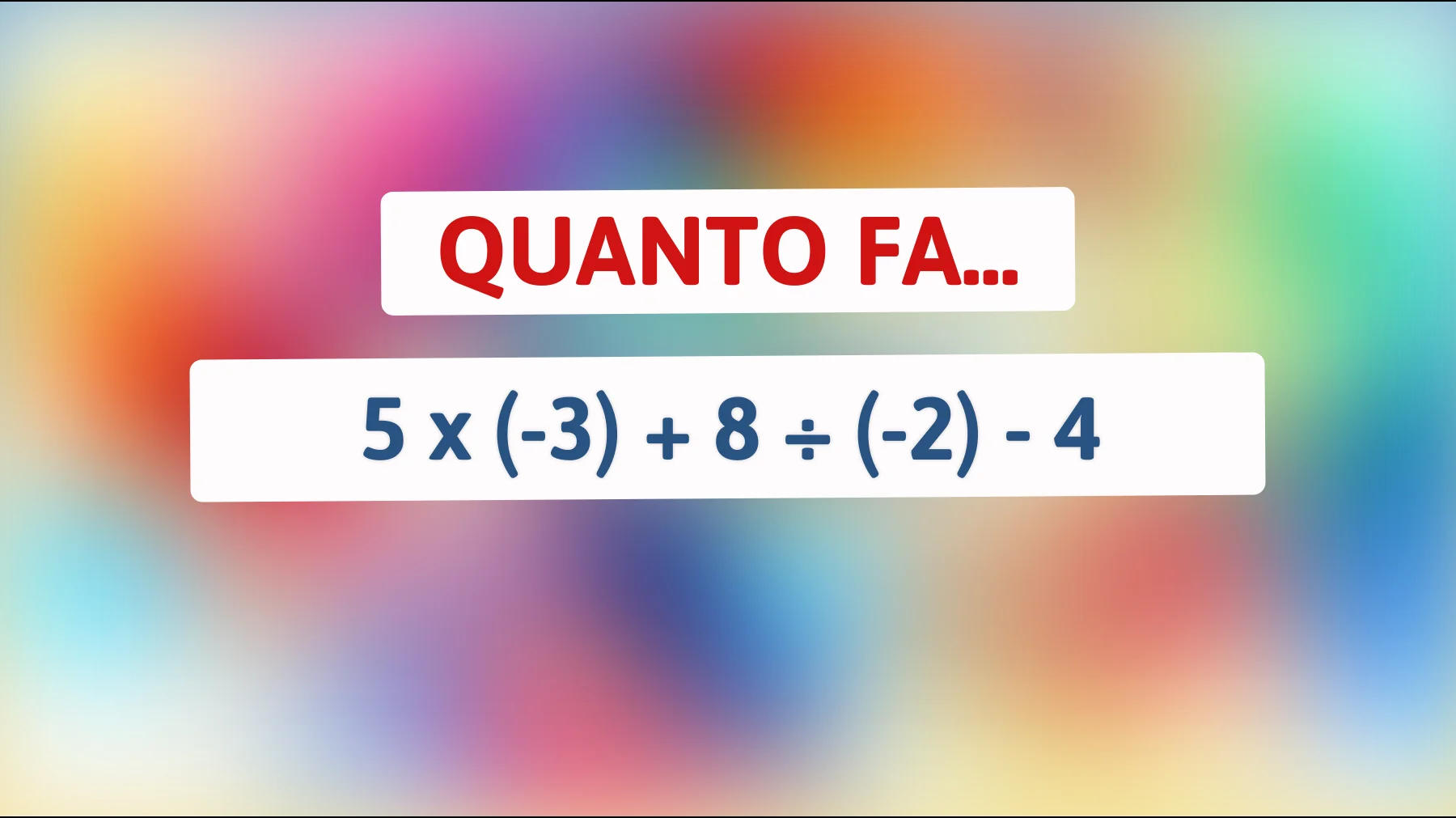 "Sei tra le menti più brillanti? Risolvi questo enigma matematico che mette alla prova la tua intelligenza""