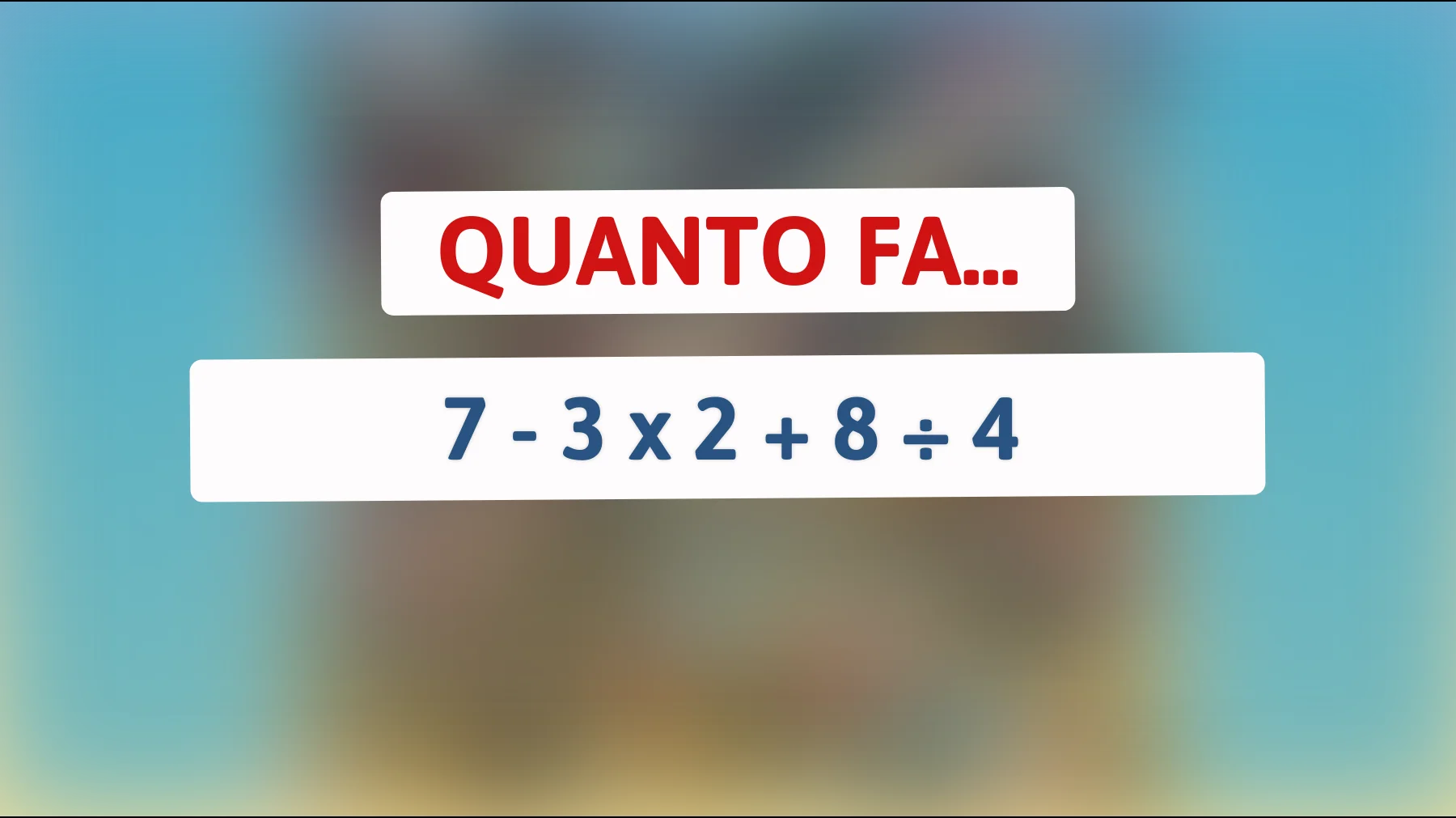 "Solo l'1% riesce a risolvere questo enigma matematico: sei uno di loro?""