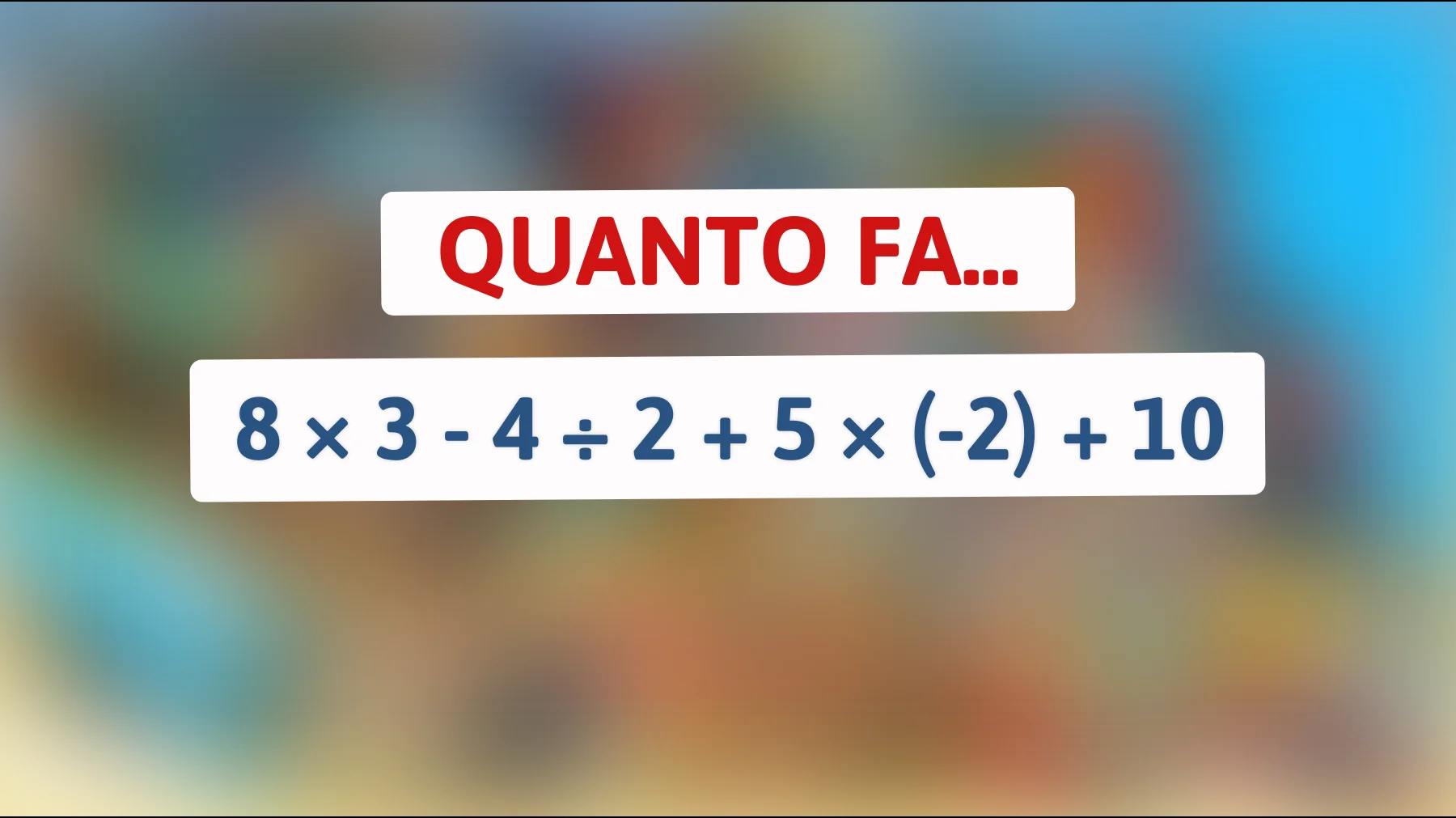Solo chi ha davvero una mente brillante risolve questo calcolo senza sbagliare, tu ci riesci?"