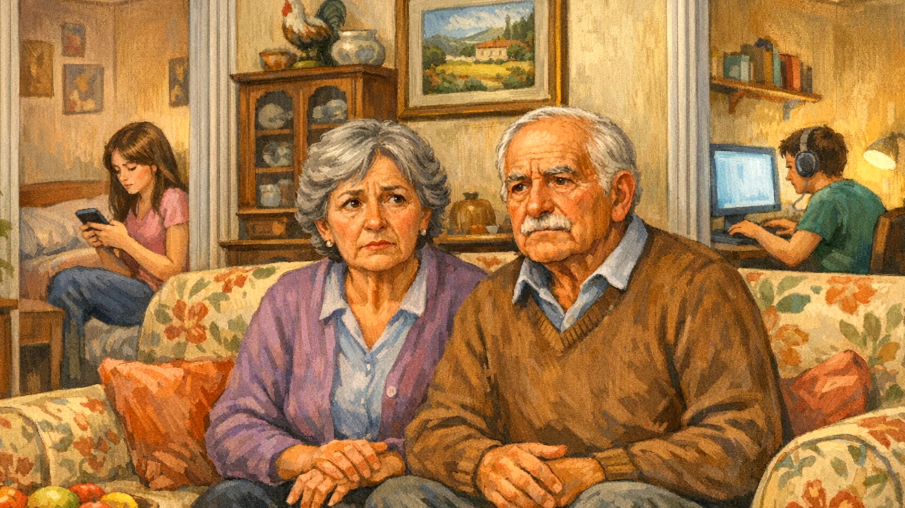 I nonni si preoccupano perché i loro nipoti adolescenti mostrano timidezza eccessiva, evitano situazioni sociali con i coetanei e tendono a isolarsi, passando molto tempo da soli invece di uscire e costruire amicizie. I nonni vorrebbero aiutarli a superare questa chiusura ma non sanno come intervenire senza essere invadenti o peggiorare la situazione."