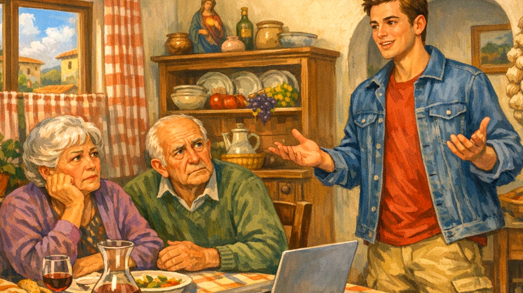 I nonni faticano ad accettare le scelte di vita dei nipoti giovani adulti (carriera, relazioni, stile di vita) che rappresentano cambiamenti rispetto alle tradizioni familiari e alle aspettative generazionali"